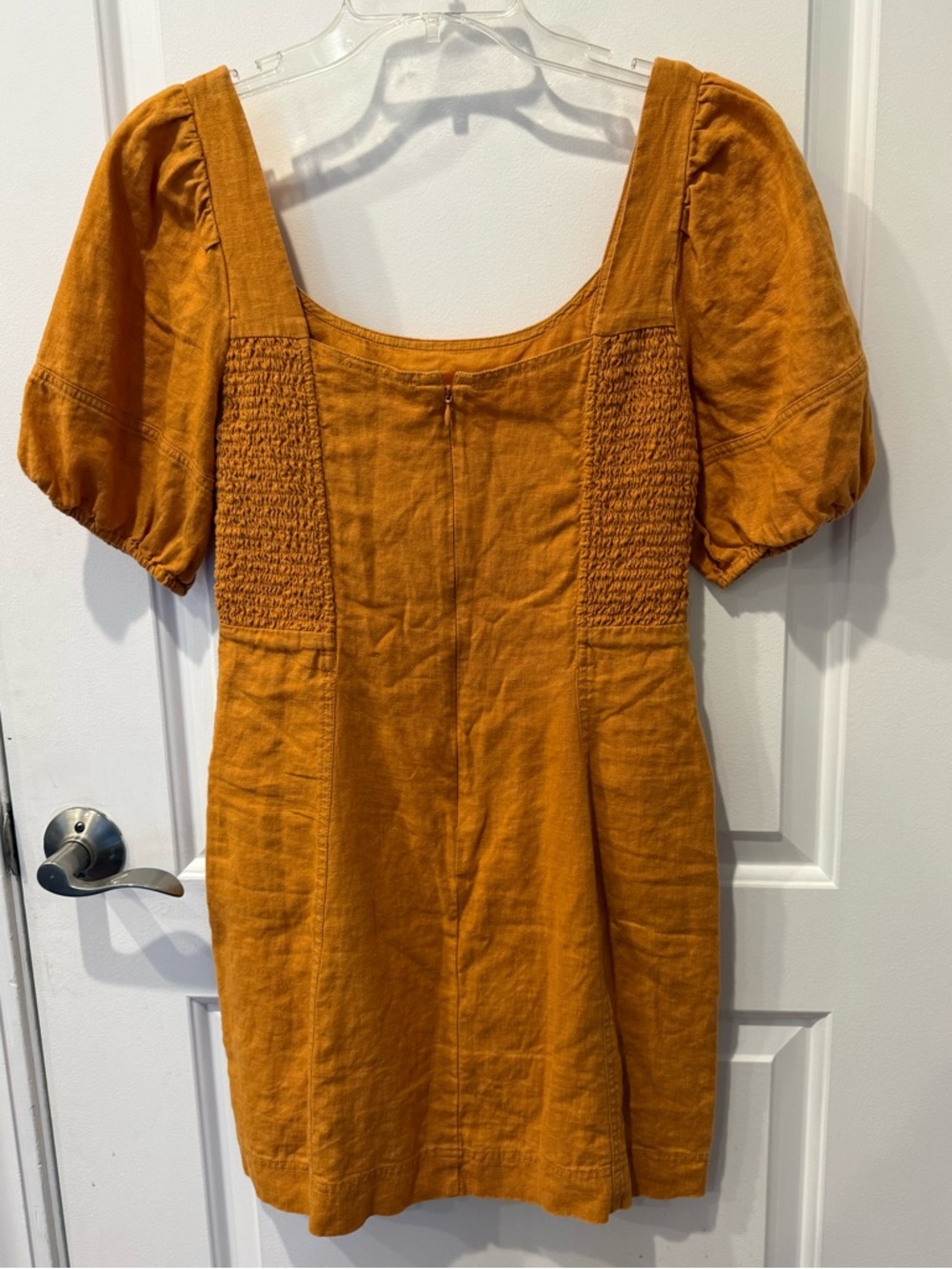 Madewell Golden Yellow Linen Dress - Women's Size 4 - Picture 2 of 4